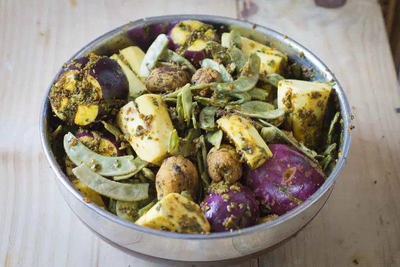 Undhiyu (Mixed Vegetable and Dumpling Casserole)