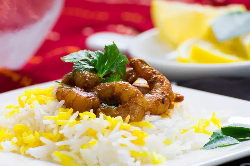 Spicy, Sweet and Sour Shrimp (Prawn Patio) by Indiaphile.info