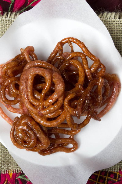 Rhubarb Jalebi