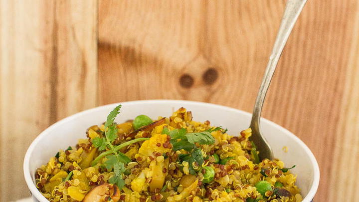 Healthy and Easy Indian Spiced Quinoa by Indiaphile.info