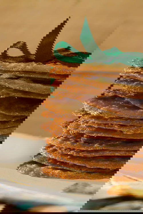 Pistachio and Saffron (Kesar Pista) Tuiles