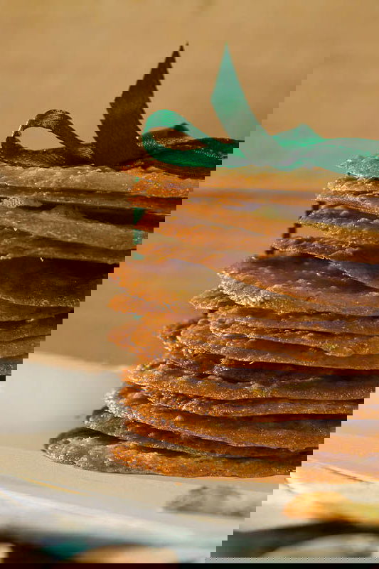 Pistachio and Saffron (Kesar Pista) Tuiles