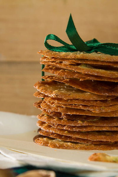 Pistachio and Saffron (Kesar Pista) Tuiles