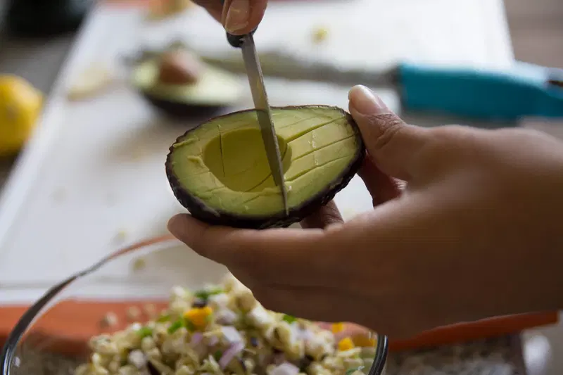 Mango Avocado Salsa with Flame Grilled Corn. Recipe by indiaphile.info
