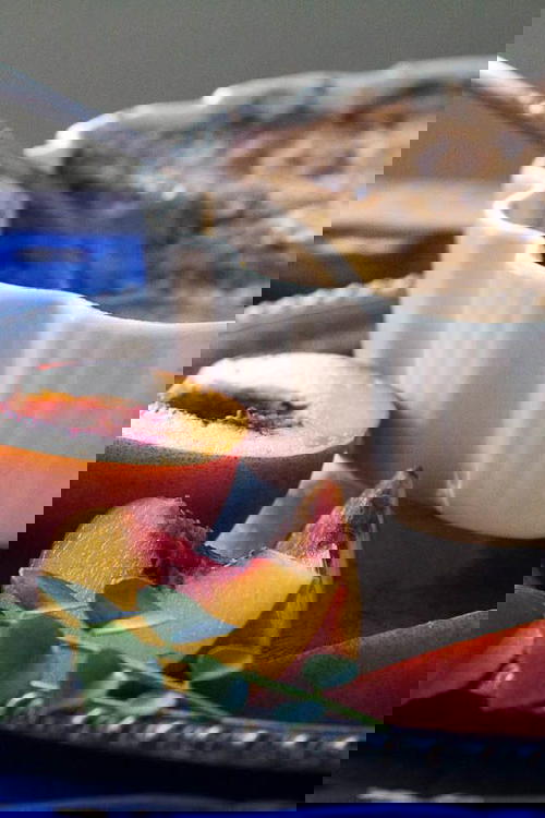 Peach and Curry Leaf Cobbler