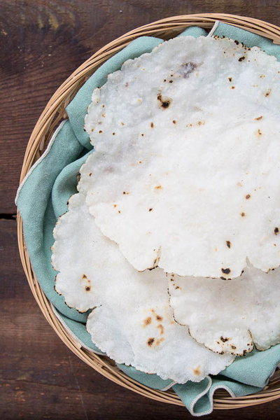 Gluten Free Rice Flour Flat Bread (Chokha ni Rotli)