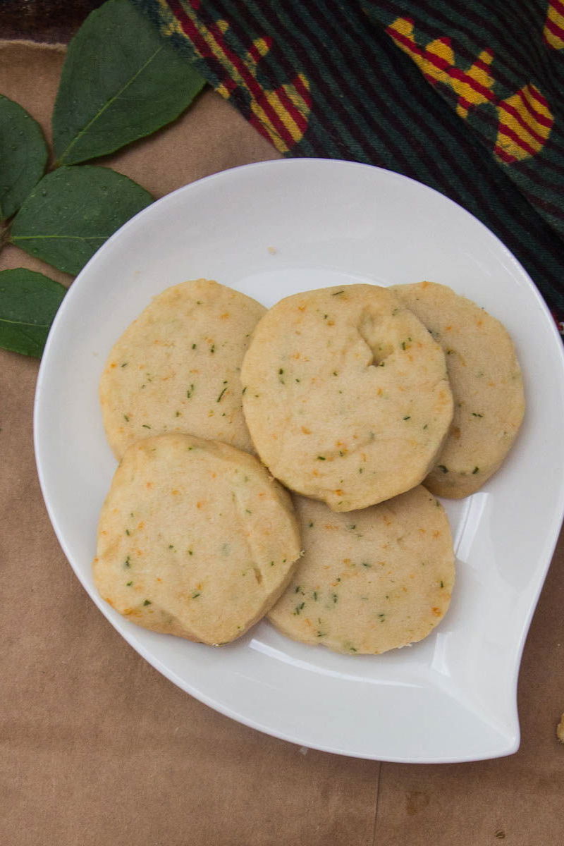Citrus and Curry Leaf Shortbread Cookies recipe at Indiaphile.info