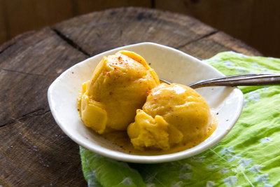 Five Minute Mango Chili Sorbet