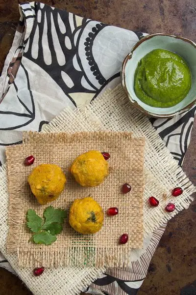 Spicy Potato Fritters (Batata Vada) recipe at Indiaphile.info