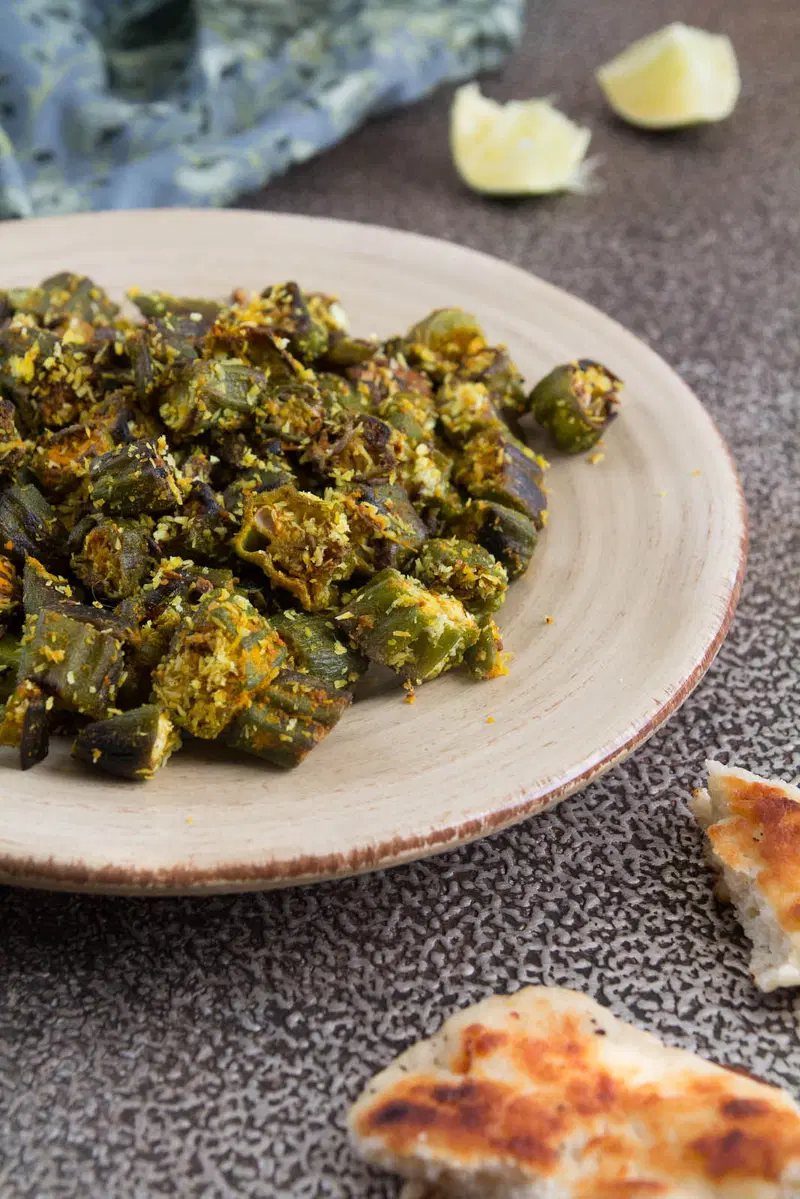 Stir Fried Okra With Coconut recipe by Indiaphile.info