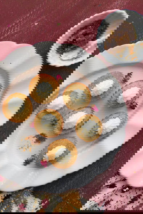 Gluten-Free Rose Mini Cakes with White Chocolate Cream Cheese Frosting