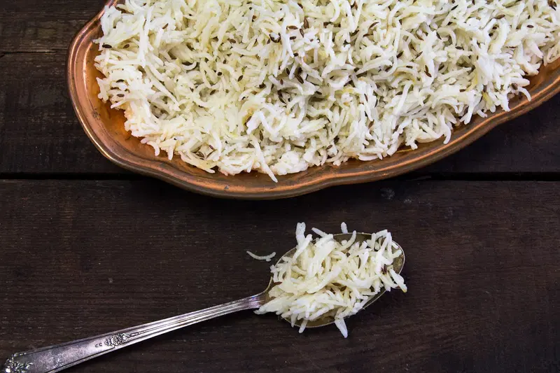 A plate of jeera rice