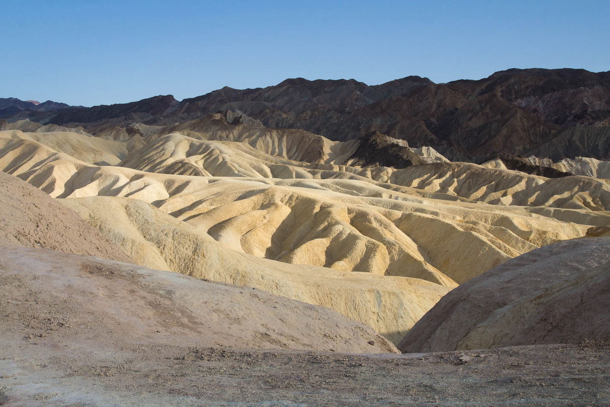 Badlands and Zabriskie Point in Death Valley