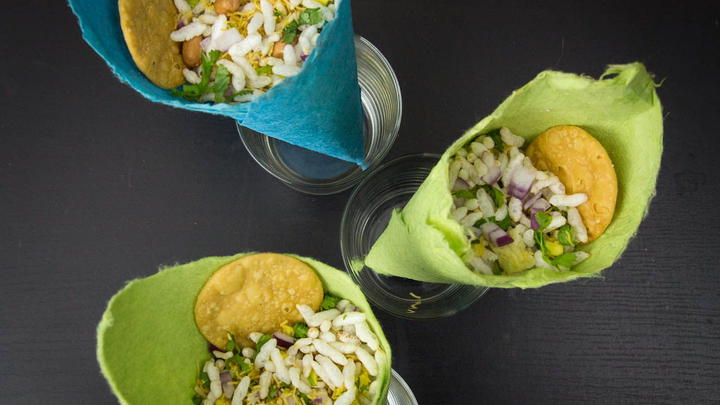 Dry bhel - An Indian street food favorite with puffed rice, sev, red onions and more