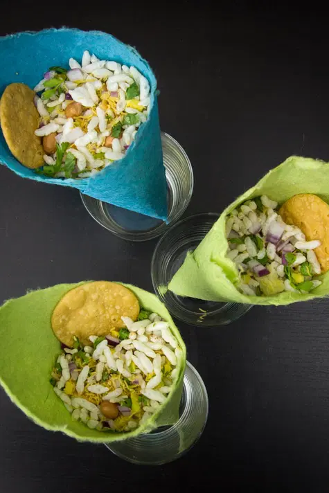 Dry bhel - An Indian street food favorite with puffed rice, sev, red onions and more