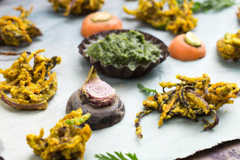 Carrot Bhajias recipe by Indiaphile.info