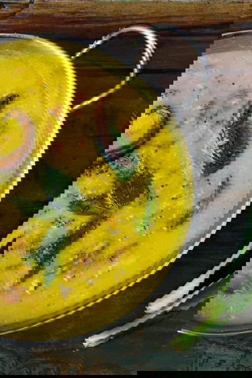 Spicy Lentil Broth with Pineapple