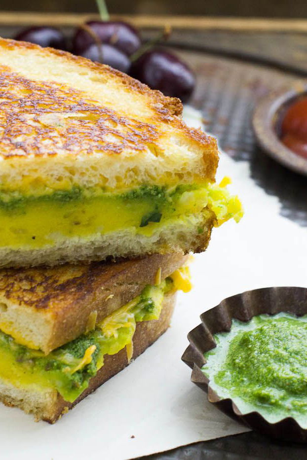 Masala Cheese Toast Sandwich
