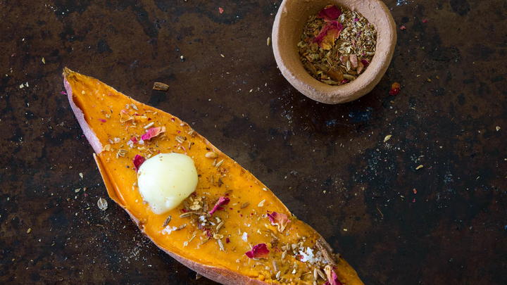 Indian Spiced Roasted Sweet Potatoes