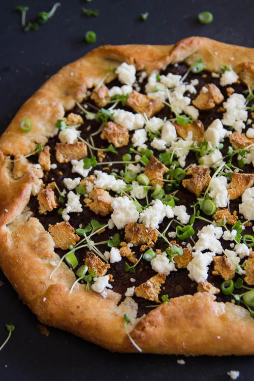 Paneer and Caramelized Onion Rustic Pie