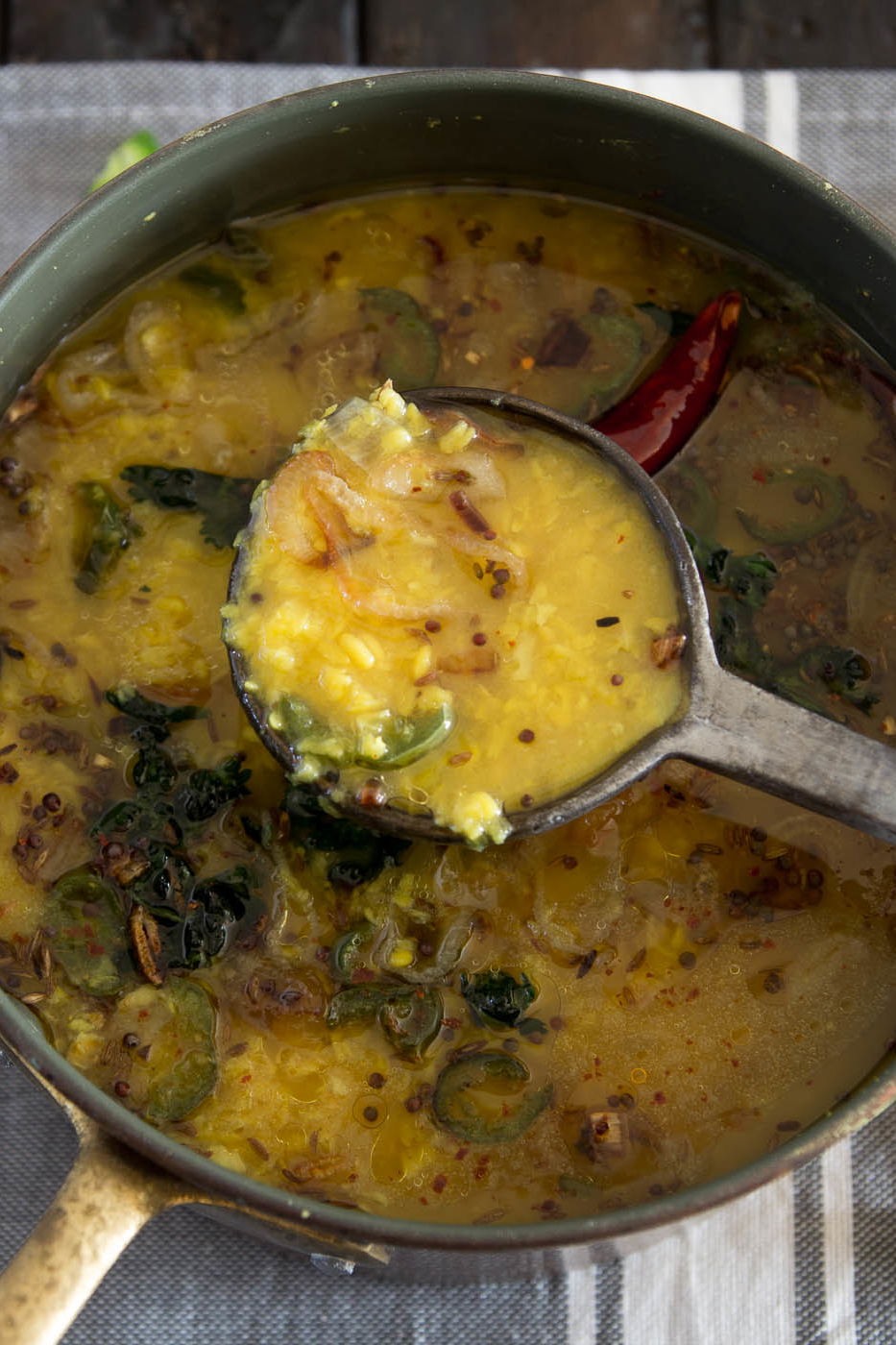 Mung Dal with Turmeric and Shallots