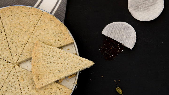 Cardamom Tea Shortbread Cookies