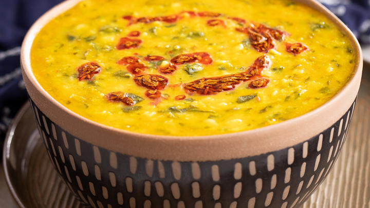 Bowl of dal saag
