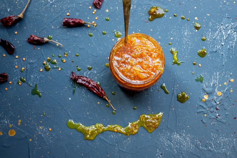 Chundo with chillies