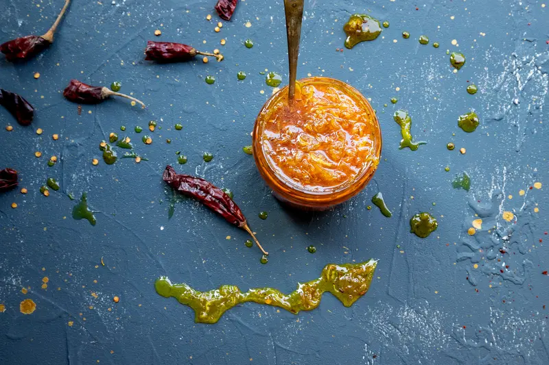 Chundo with chillies