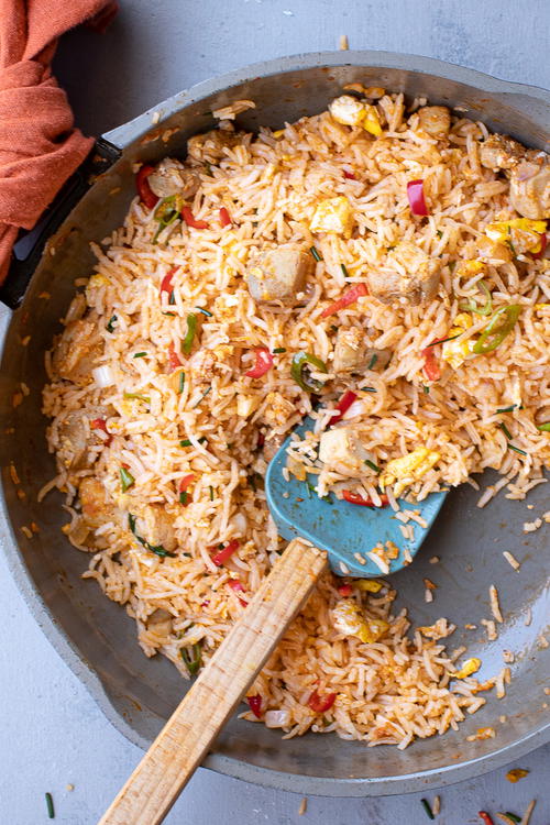 Indian Chicken Fried Rice (Chicken Chopper Rice)