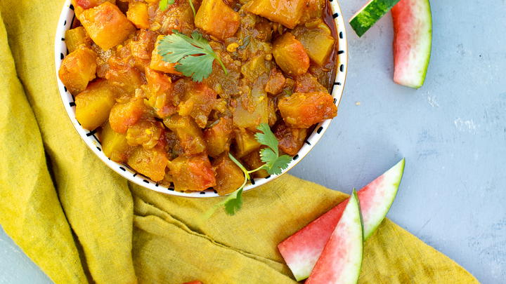 Watermelon rind curry