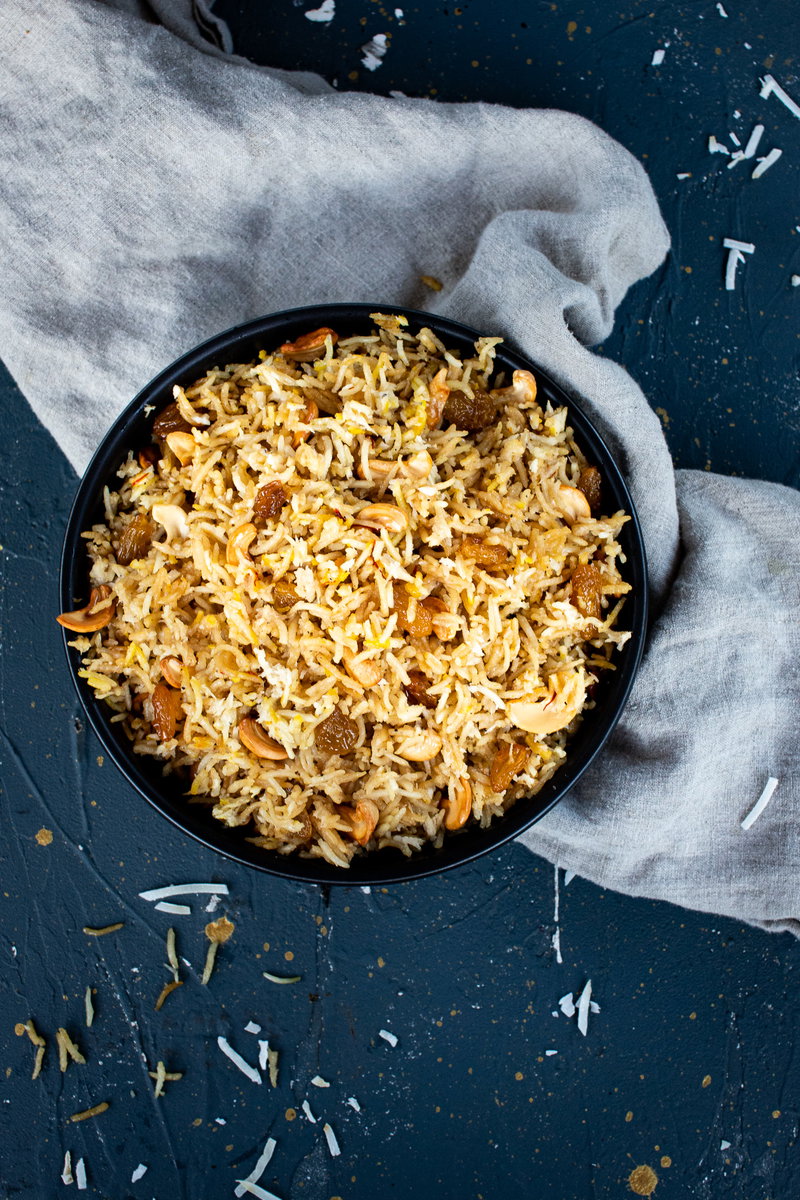 Full bowl of coconut sweet rice