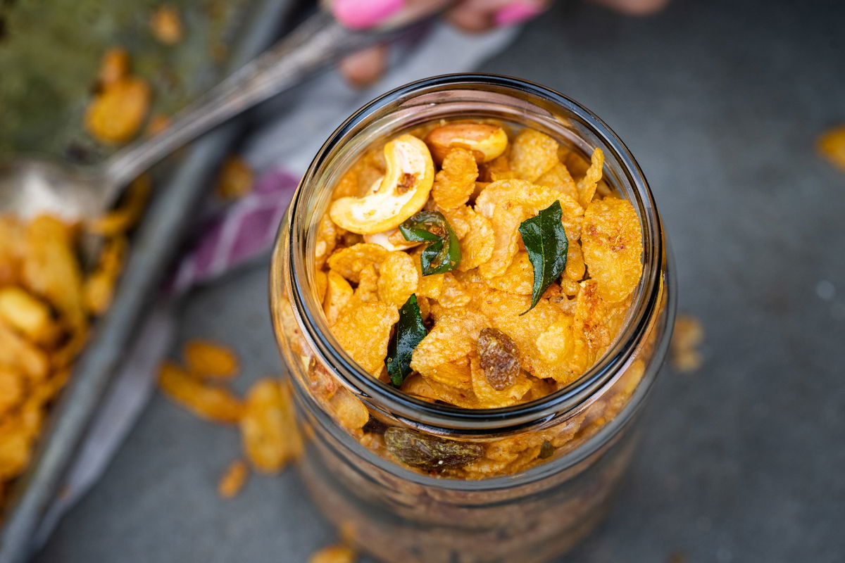 Chevdo in a jar