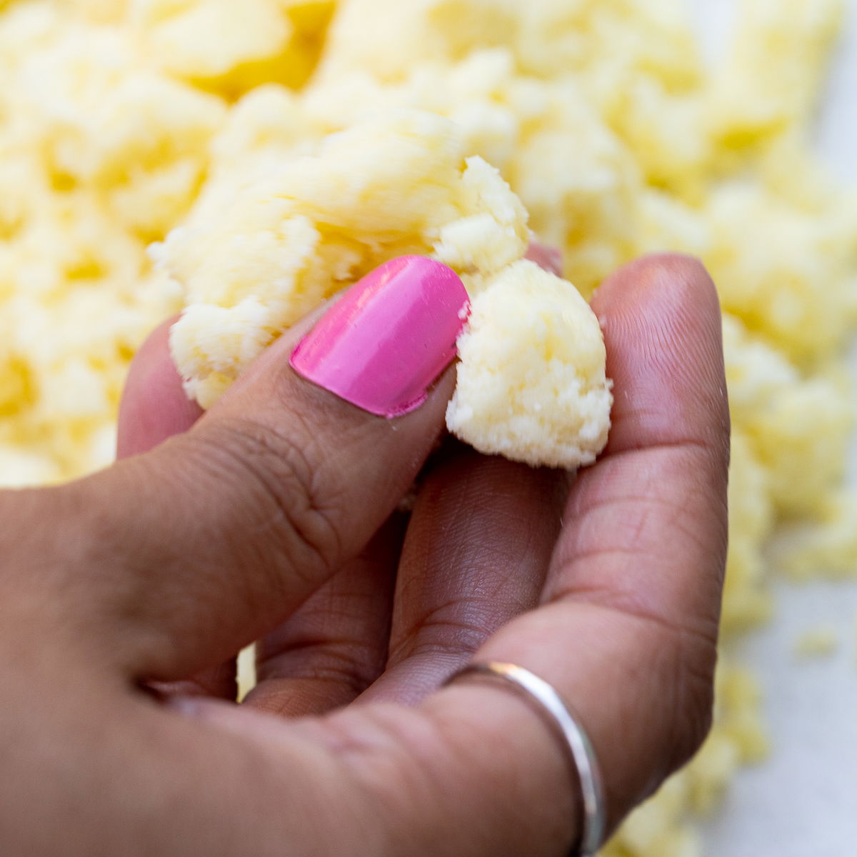 Mawa is crumbly