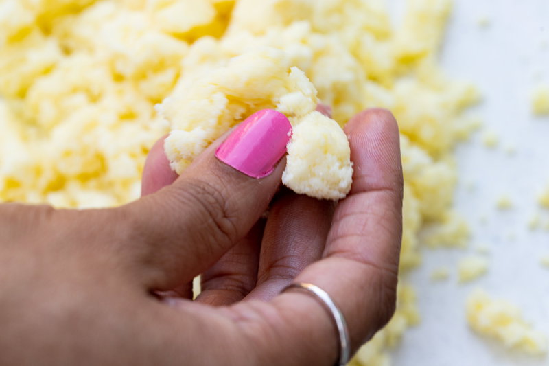 Mawa is crumbly