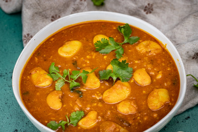 Large bowl of val nu shaak