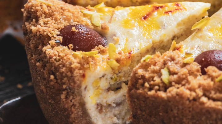Gulab jamun cheesecake