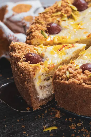 Gulab jamun cheesecake
