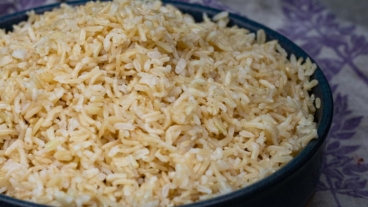 Bowl of brown basmati rice