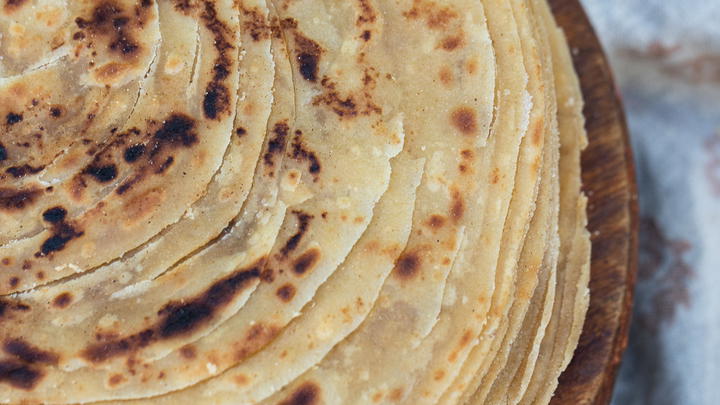 A stack of laccha paratha