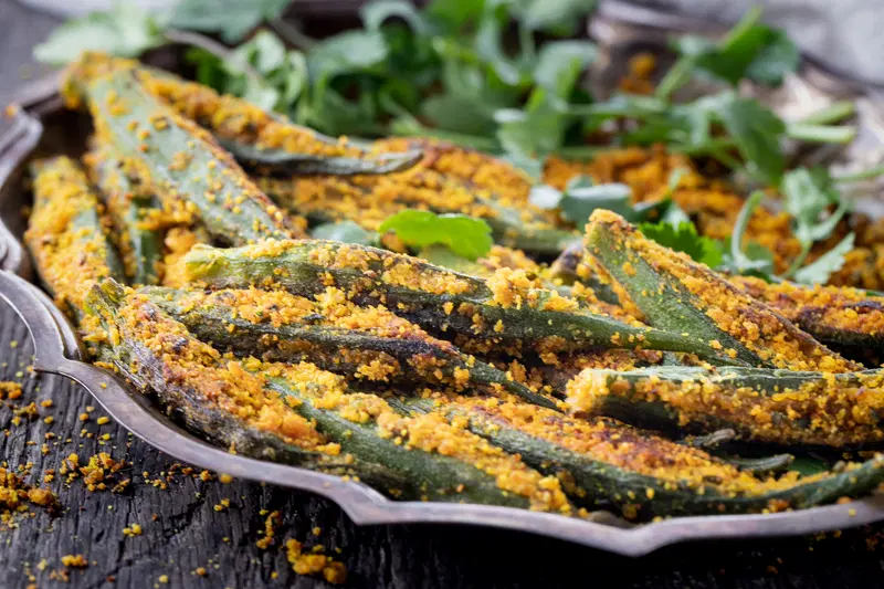 Bharela bhinda nu shaak