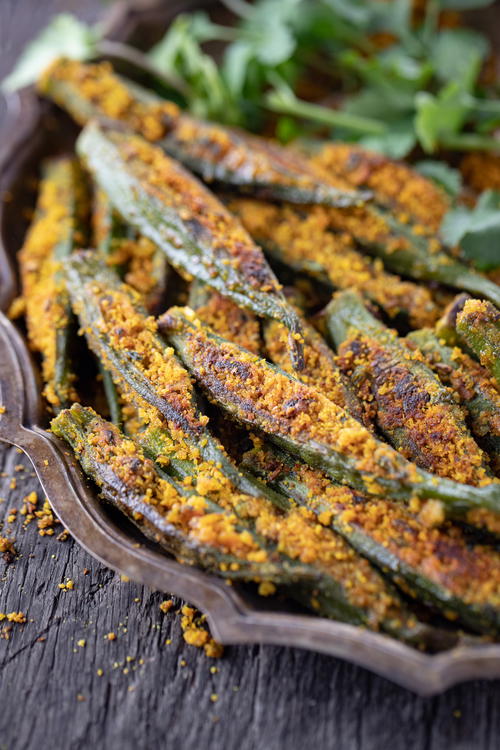 Bharwa Bhindi | Bharela Bhinda nu Shaak | Stuffed Okra