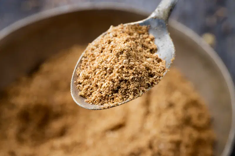 A spoon on dhana jeera