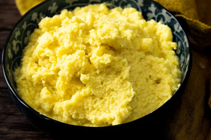 Ginger garlic paste in a bowl