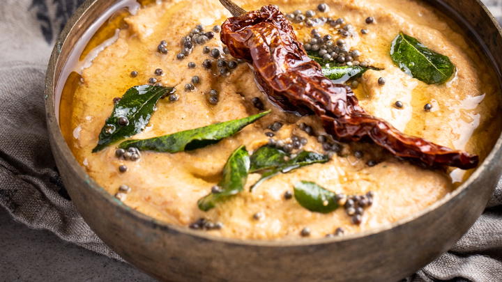 Bowl of peanut chutney