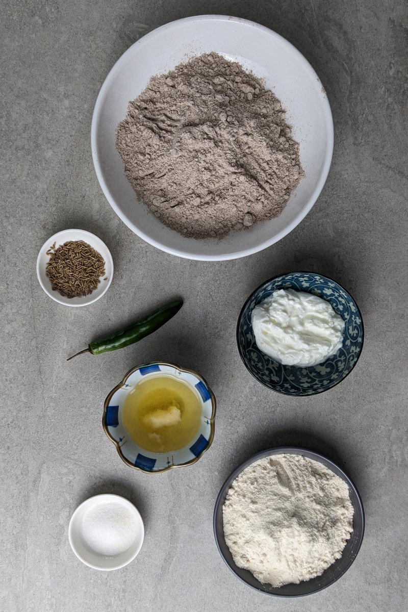 Ingredients of ragi dosa