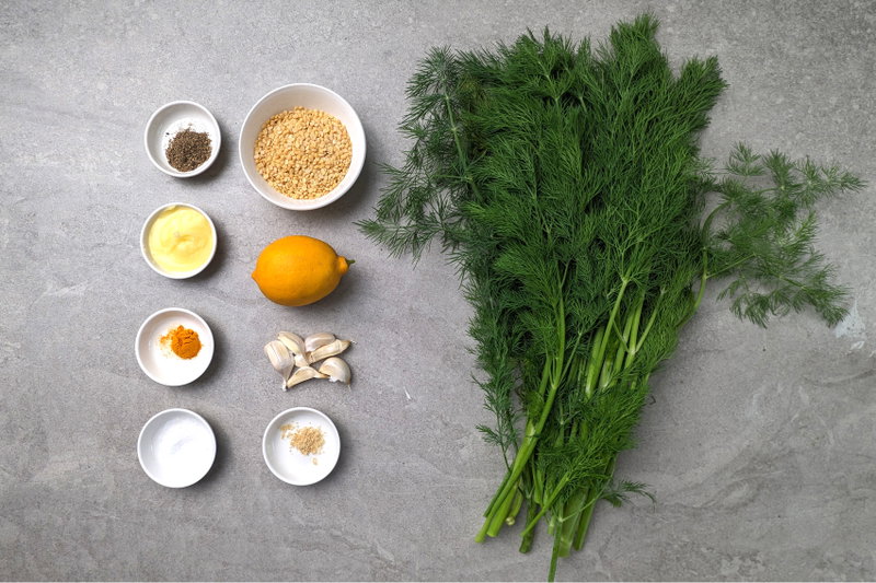 Ingredients of suva ni bhaji