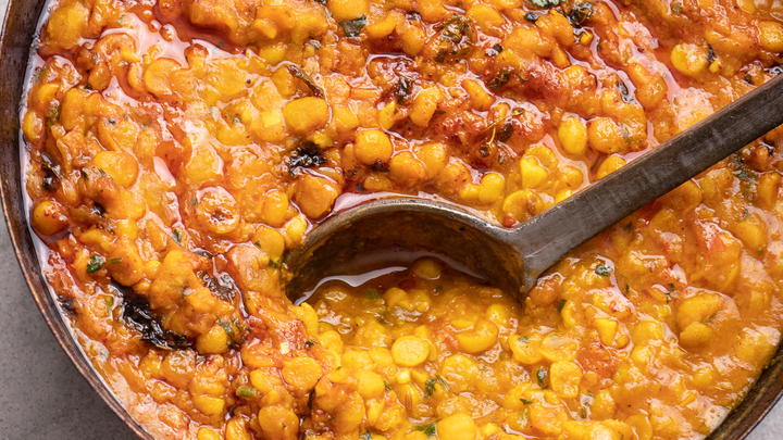 Chana dal in a bowl ready to be served