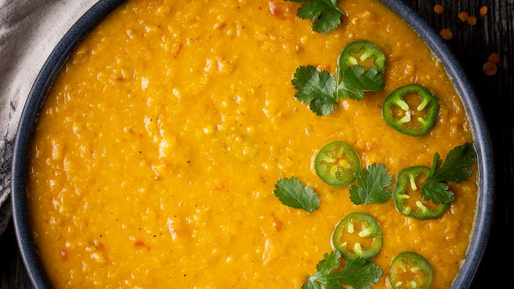 Masoor dal in a bowl