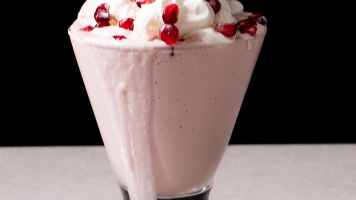 Pomegranate milkshake